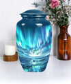  Northern Lights Urn, Classic Purple Meadow Design, 