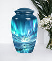  Northern Lights Urn, Classic Purple Meadow Design, 