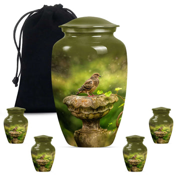 Large Urn With 4 Keepsake Urn