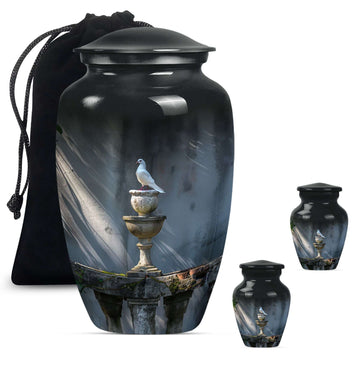 Large Urn With 2 Keepsake Urn