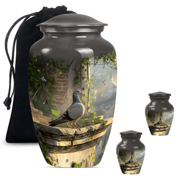 Large Urn With 2 Keepsake Urn