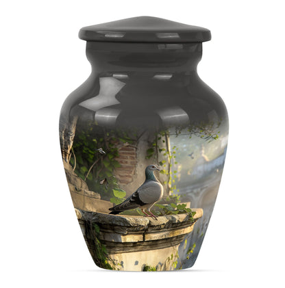  Dove Urn in Purple Meadow theme, funeral urn for mom