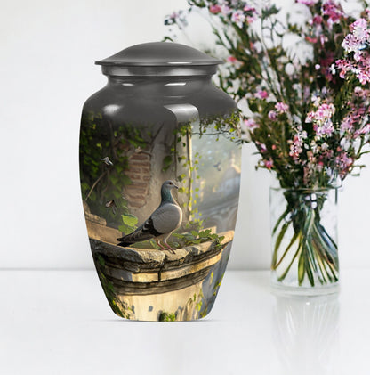  Dove Urn in Purple Meadow theme, funeral urn for mom