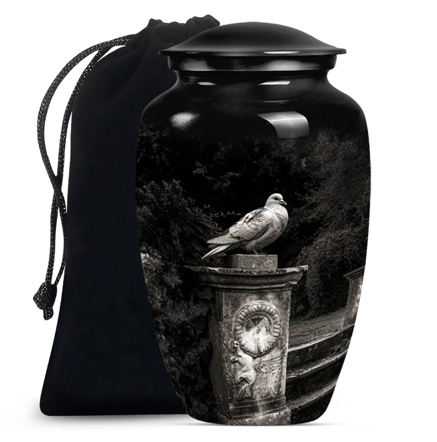 Classic 10-inch dove urn for dad.