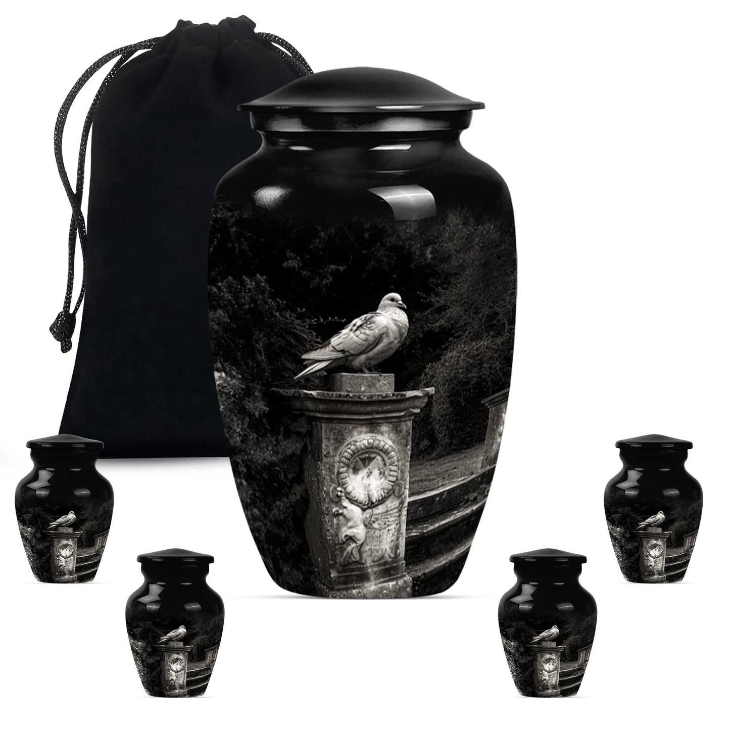 Classic 10-inch dove urn for dad.
