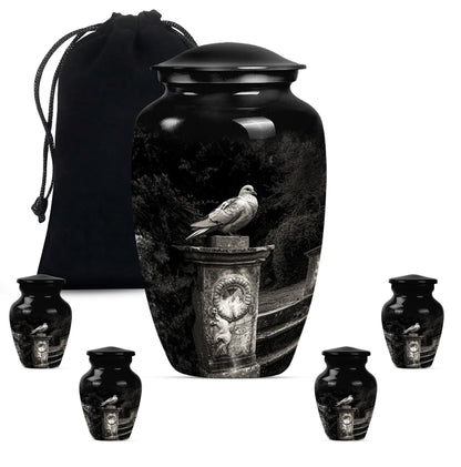 Classic 10-inch dove urn for dad.