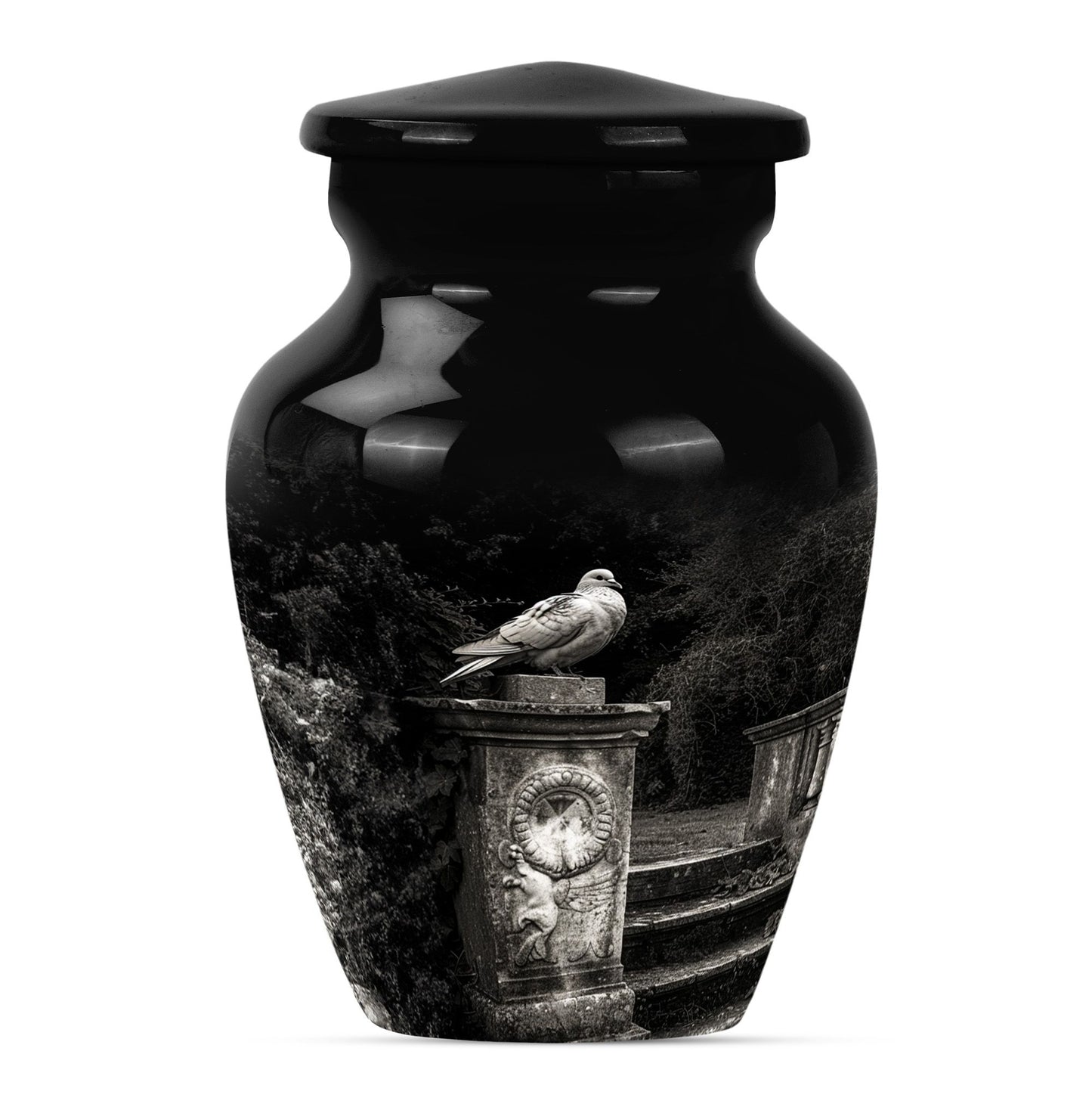 Classic 10-inch dove urn for dad.