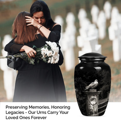 Classic 10-inch dove urn for dad.