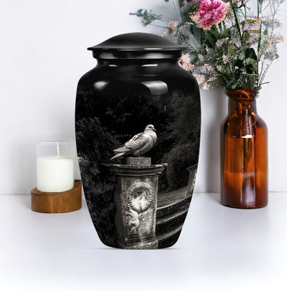 Classic 10-inch dove urn for dad.