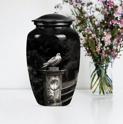 Classic 10-inch dove urn for dad.