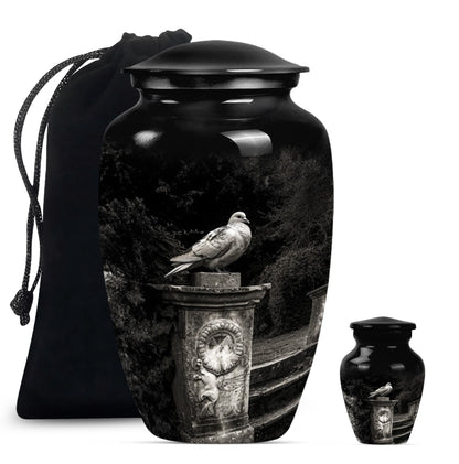 Classic 10-inch dove urn for dad.