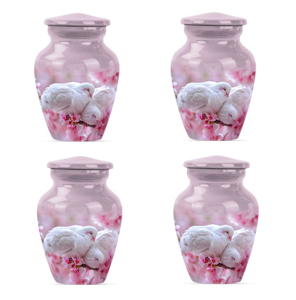 White Couple Dove Burial Urn - Cremation Urn For Loved Ones