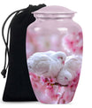 White Couple Dove Burial Urn - Cremation Urn For Loved Ones