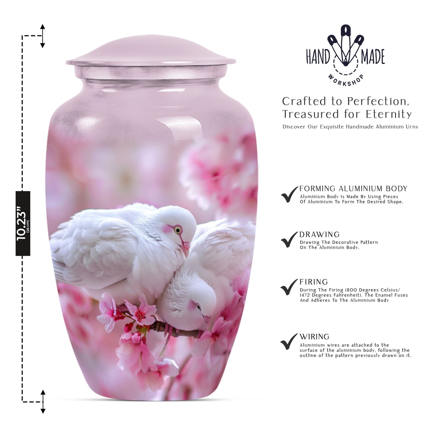 dove urn in Purple Meadow 
