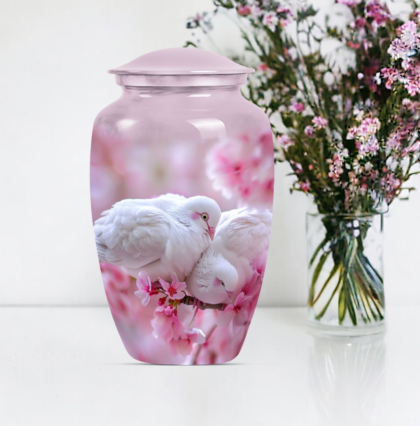 dove urn in Purple Meadow 