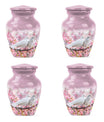 White Couple Dove Pink Urns For Loved Ones - Burial Urns For Couple