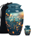 Green Dragonfly Burial Cremation Urns - Large Urn For Ashes For Women