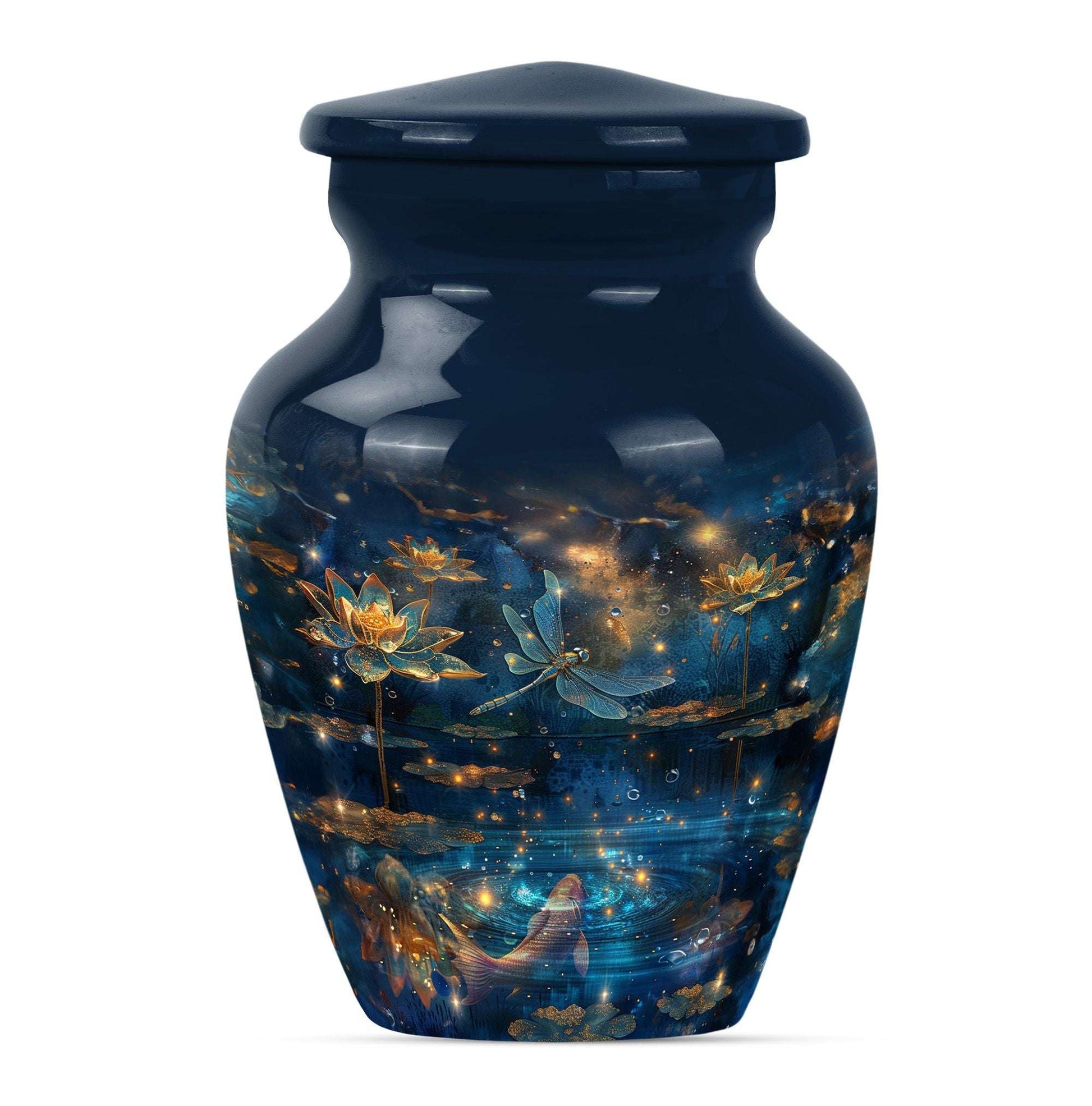 Dragonfly Lotus Cremation Urns For Ashes - Burial Urns For Women