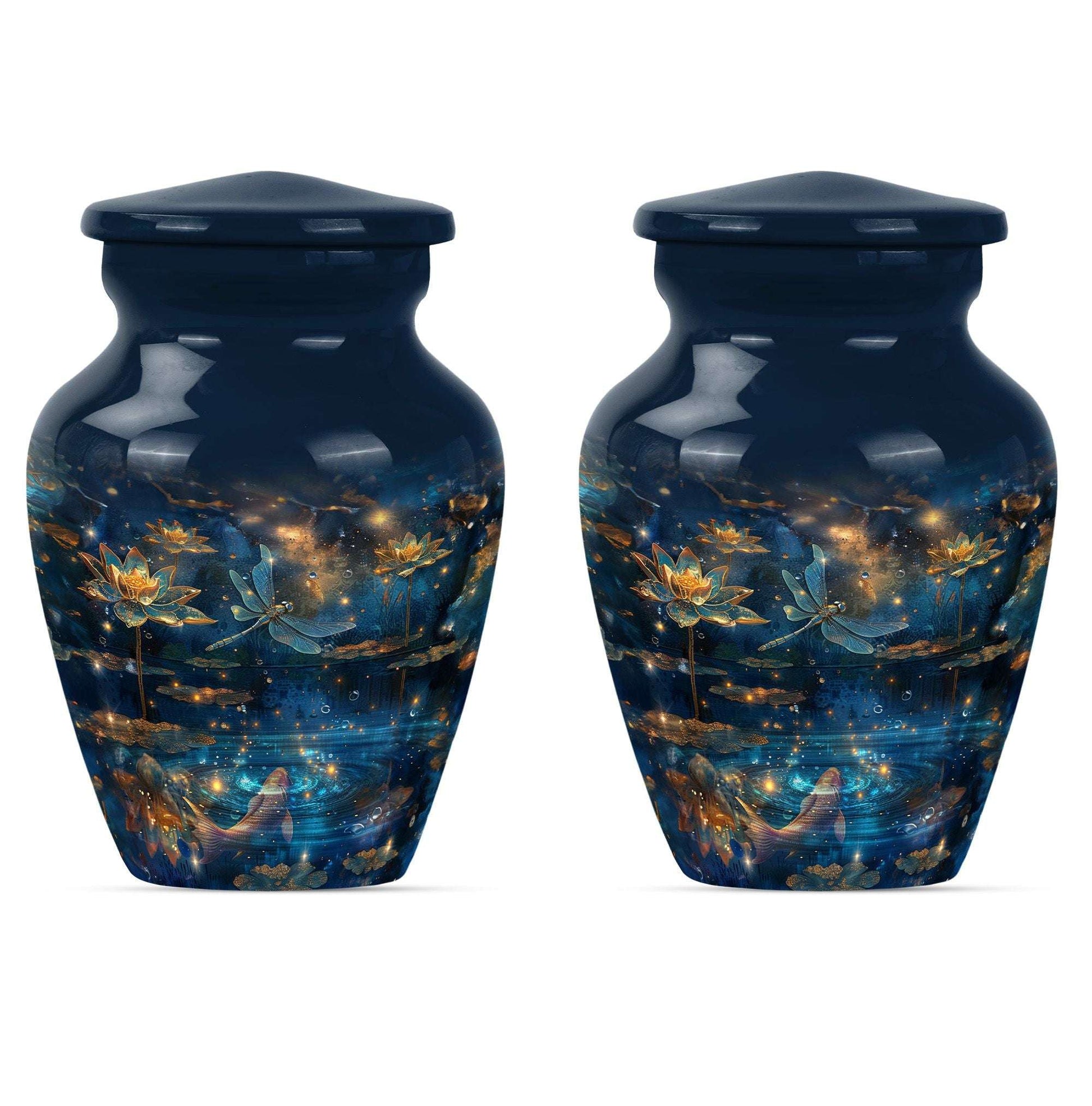 Dragonfly Lotus Cremation Urns For Ashes - Burial Urns For Women