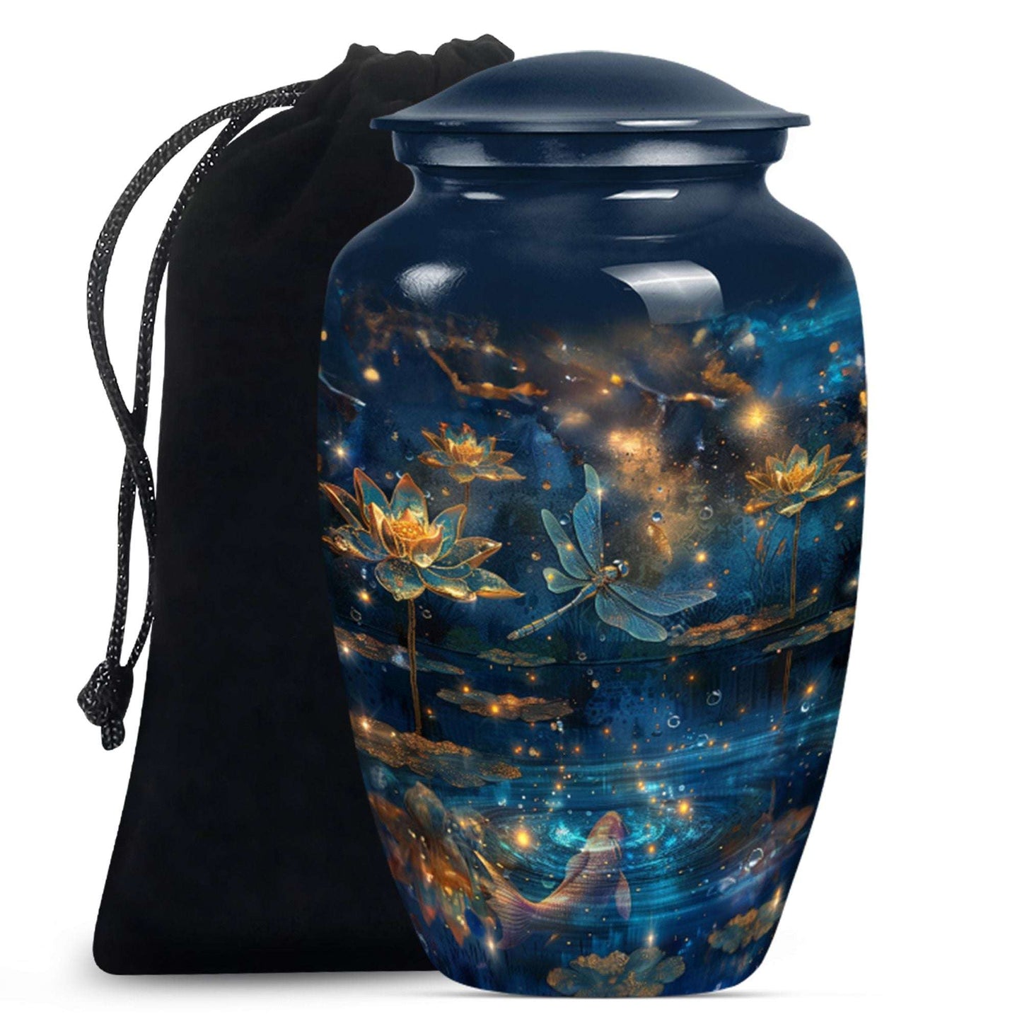 Dragonfly Lotus Cremation Urns For Ashes - Burial Urns For Women