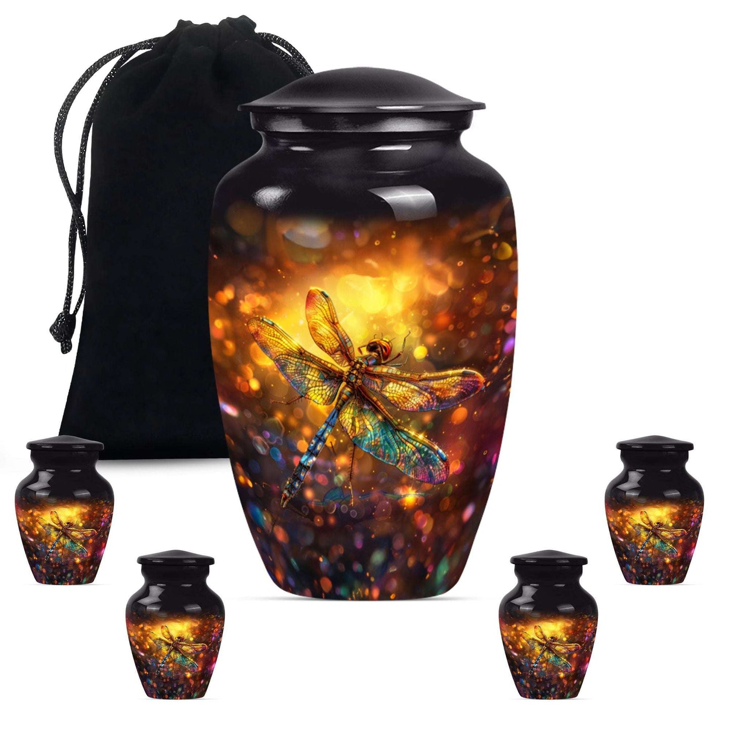 Decorative Dragonfly Funeral Urn - Cremation Urn Mom