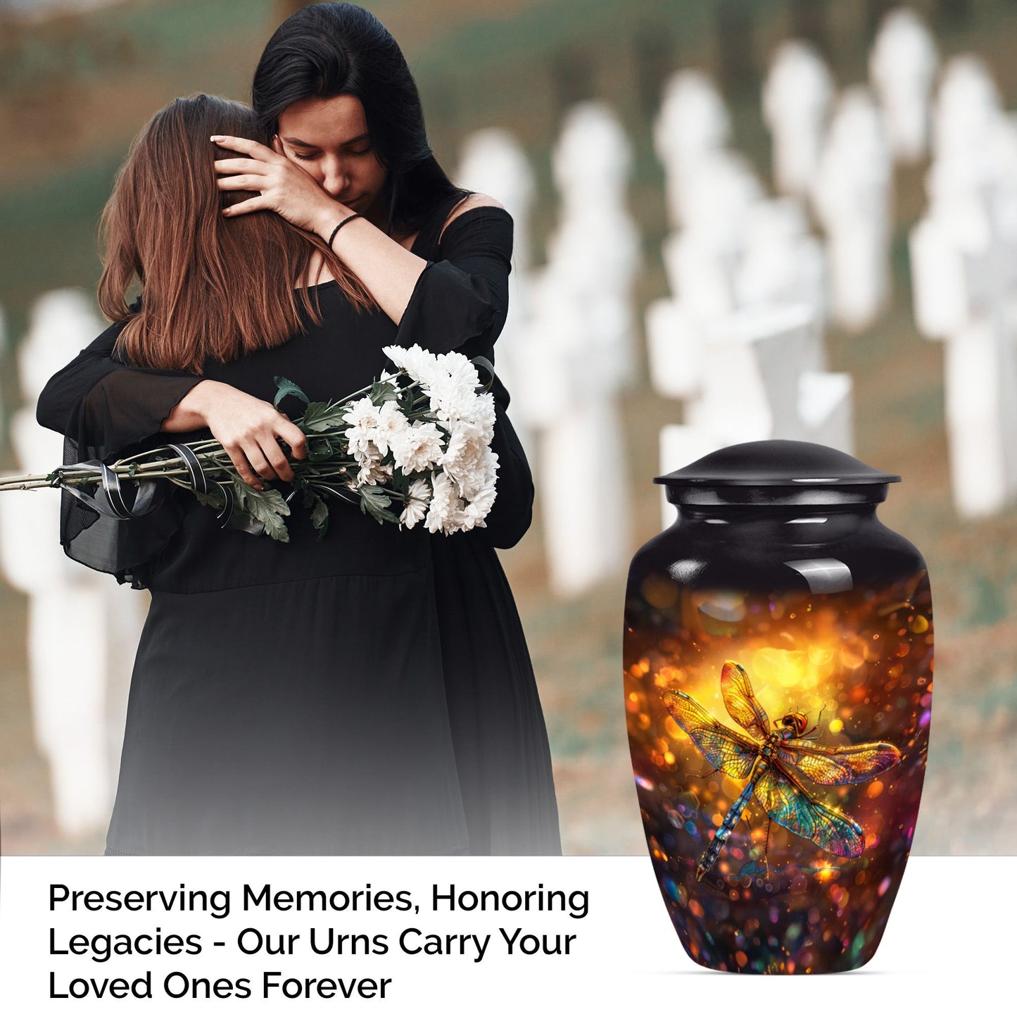 DRAGONFLY urn, large designed Memorial urn 
