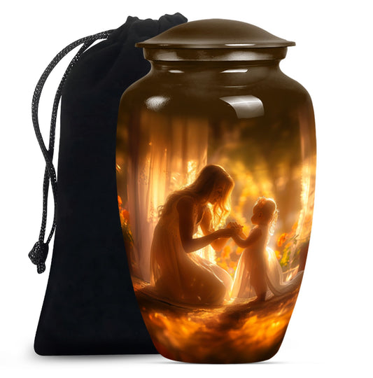 mother urn for woman's ashes.