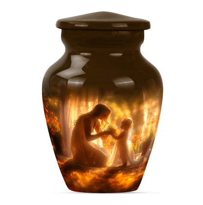 mother urn for woman's ashes.