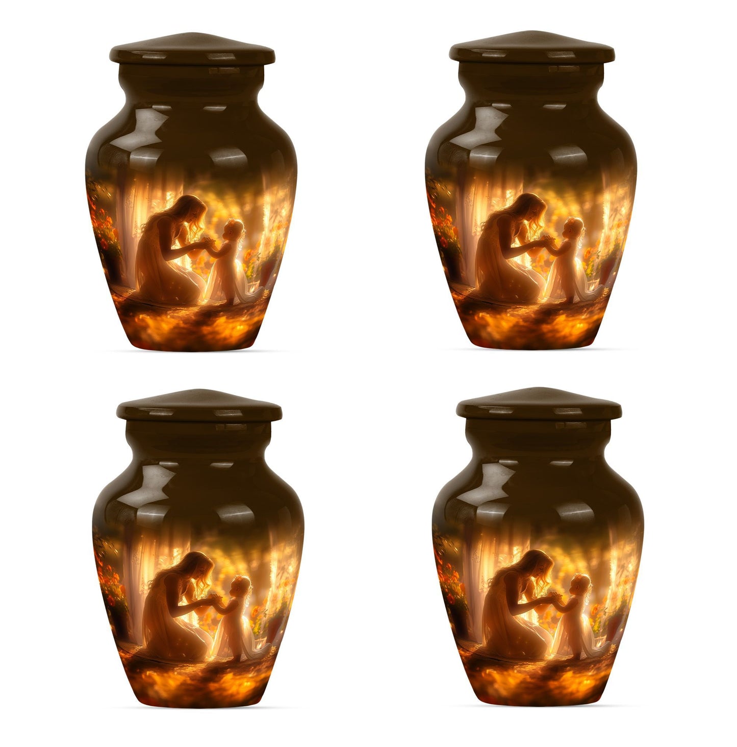 mother urn for woman's ashes.