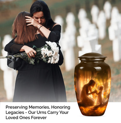 mother urn for woman's ashes.