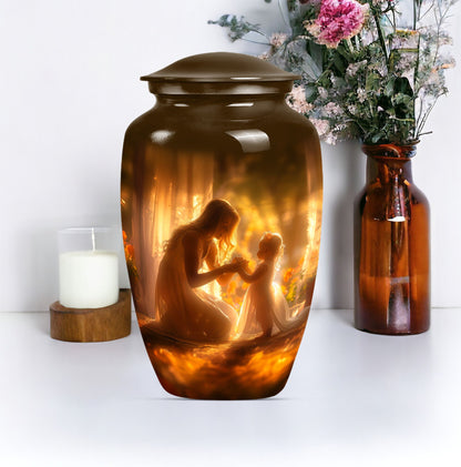 mother urn for woman's ashes.