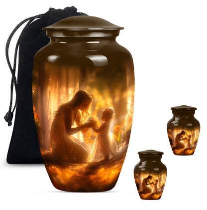 mother urn for woman's ashes.