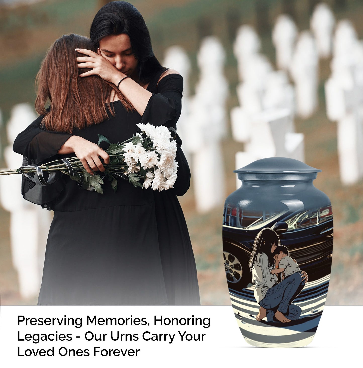10-inch mother urn.