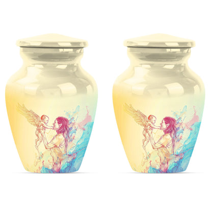 Classic 10 inch purple meadow themed mother cremation urn.