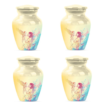 Classic 10 inch purple meadow themed mother cremation urn.
