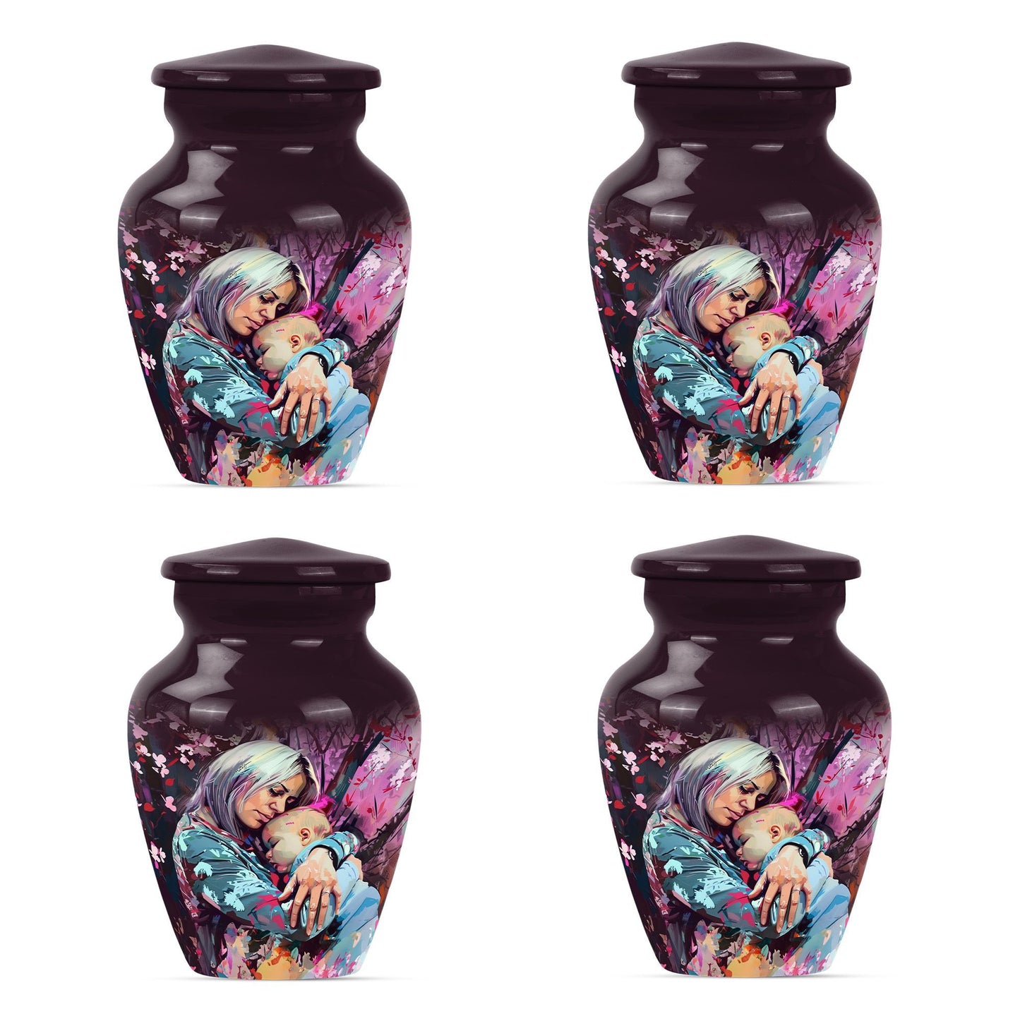 Classic 10-inch memorial large urn for human ashes.
