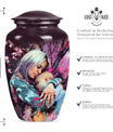 Classic 10-inch memorial large urn for human ashes.