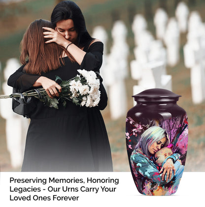 Classic 10-inch memorial large urn for human ashes.
