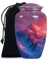 MOUNTAINS Urn in Purple Meadow theme,