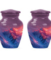 MOUNTAINS Urn in Purple Meadow theme,