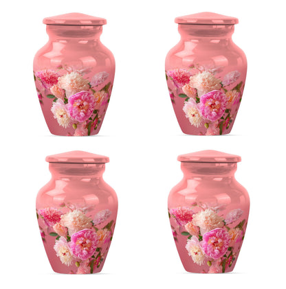 purple meadow themed flower memorial adult urn 