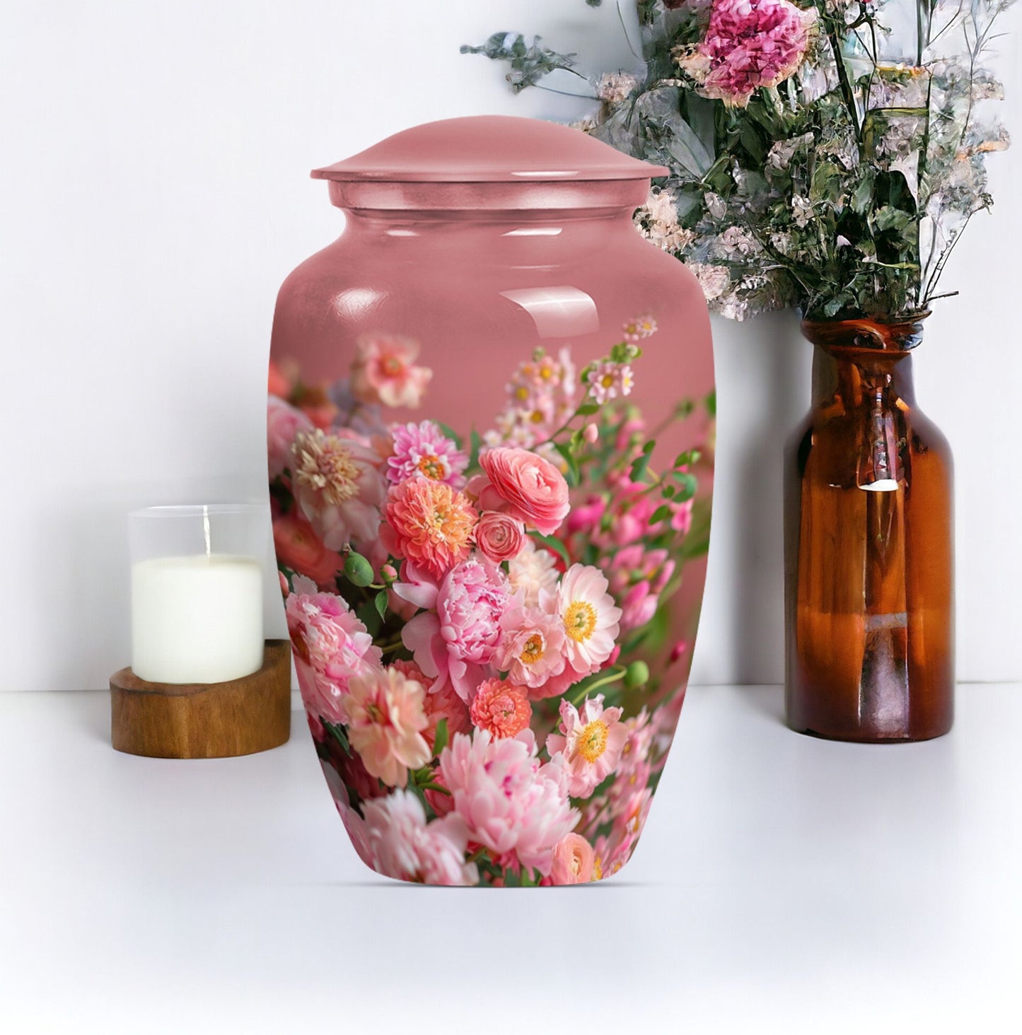 Urn in Purple Meadow theme