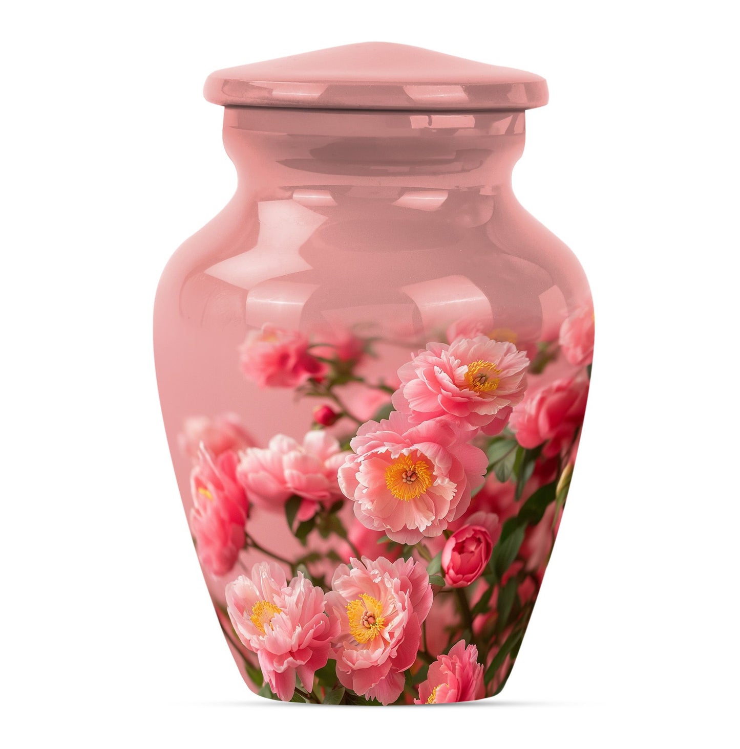 flower urn made from aluminium, classic design.