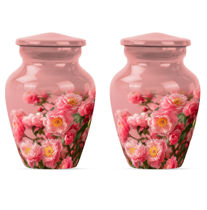 flower urn made from aluminium, classic design.