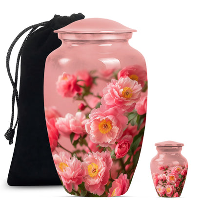 flower urn made from aluminium, classic design.