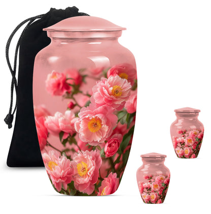 flower urn made from aluminium, classic design.
