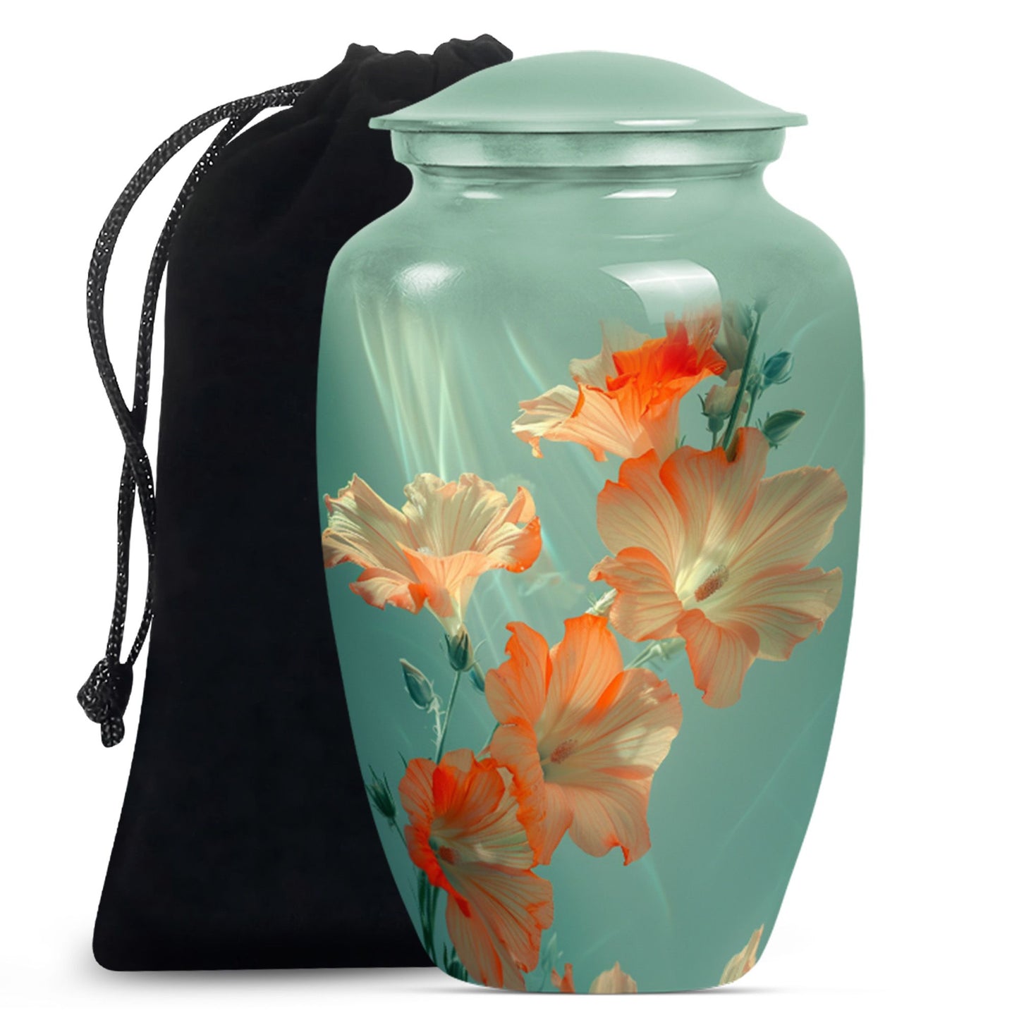 Purple Meadow themed classic Flower Urn.