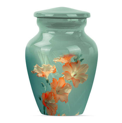 Purple Meadow themed classic Flower Urn.