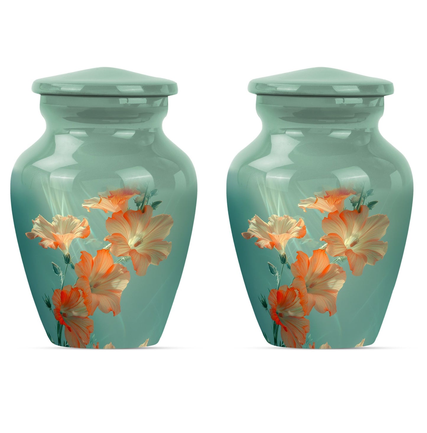 Purple Meadow themed classic Flower Urn.