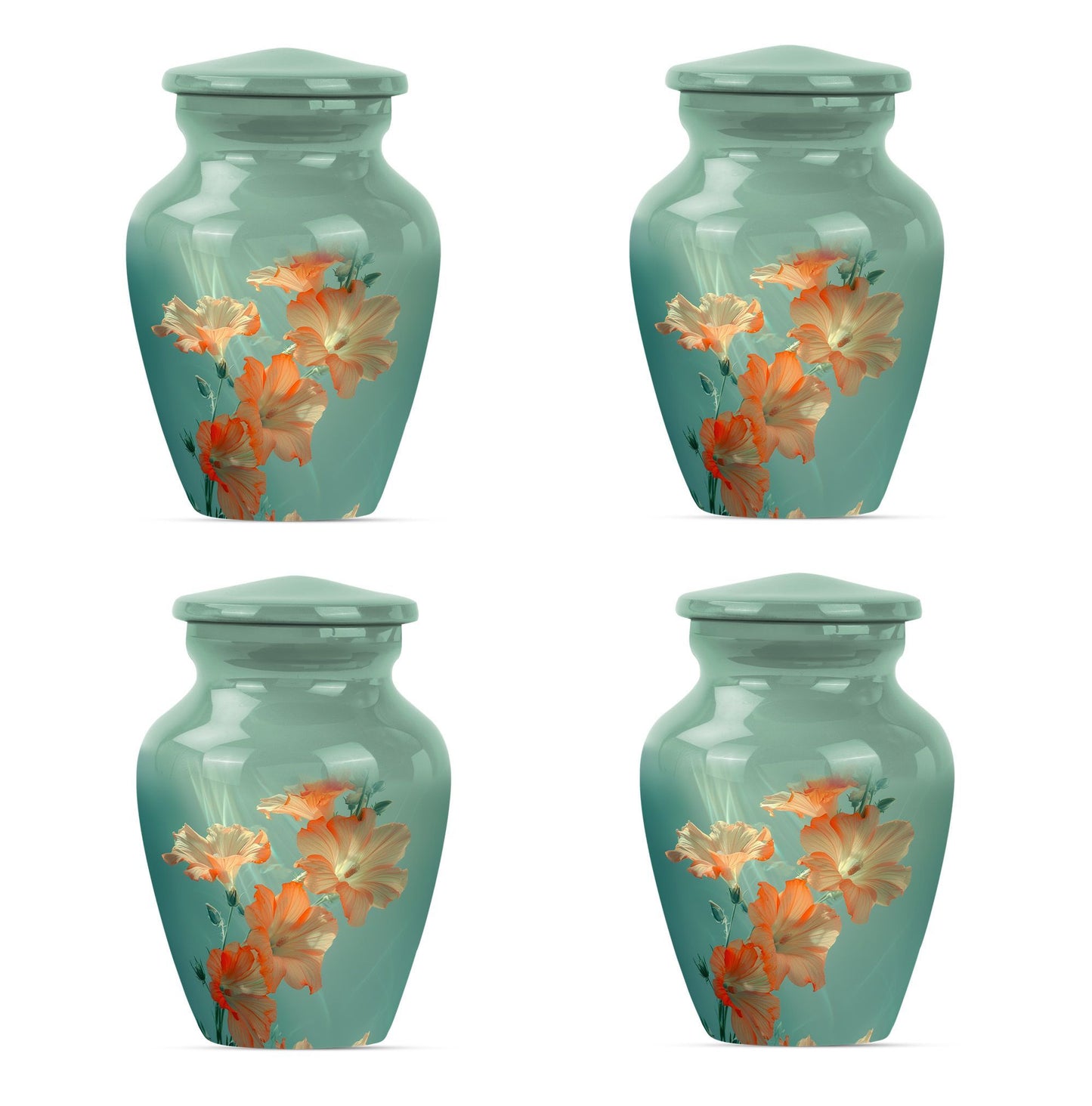 Purple Meadow themed classic Flower Urn.